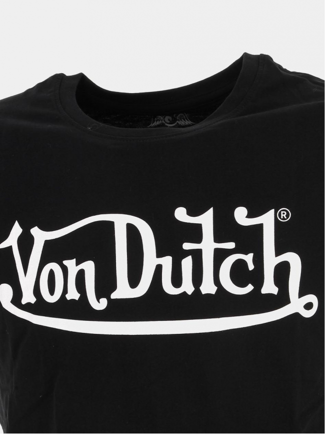 T-shirt classique uni logo noir homme - Von Dutch