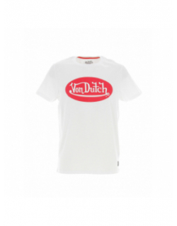 T-shirt uni logo rouge blanc homme - Von Dutch