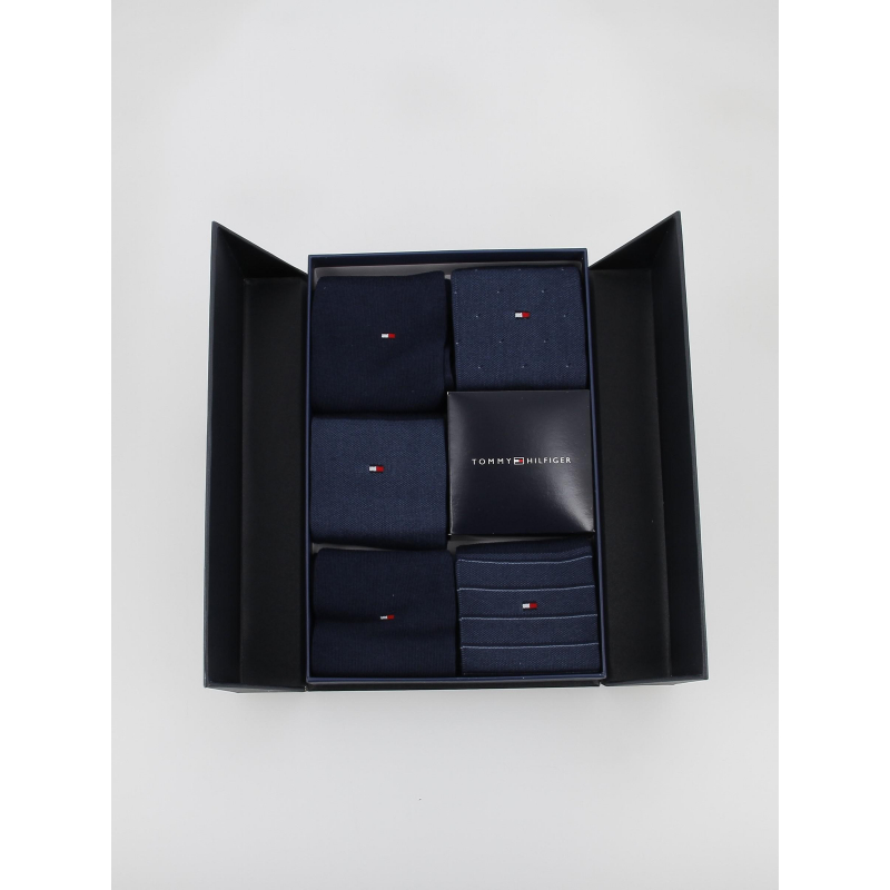 Coffret 5 paires de chaussettes logo bleu homme - Tommy Hilfiger