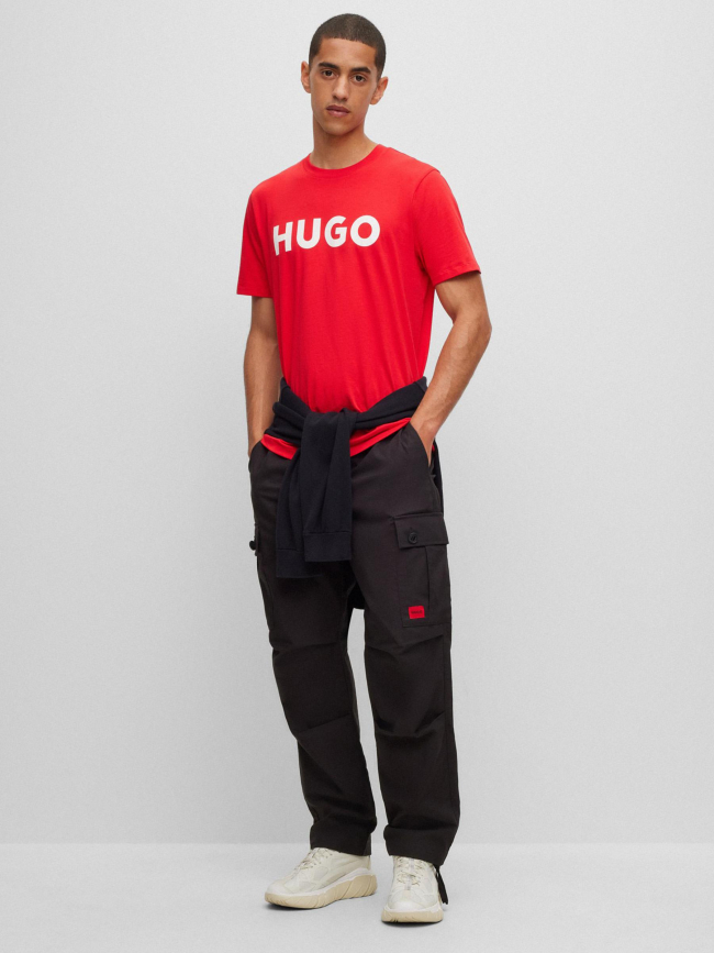 Pantalon cargo droit garlo noir homme - Hugo