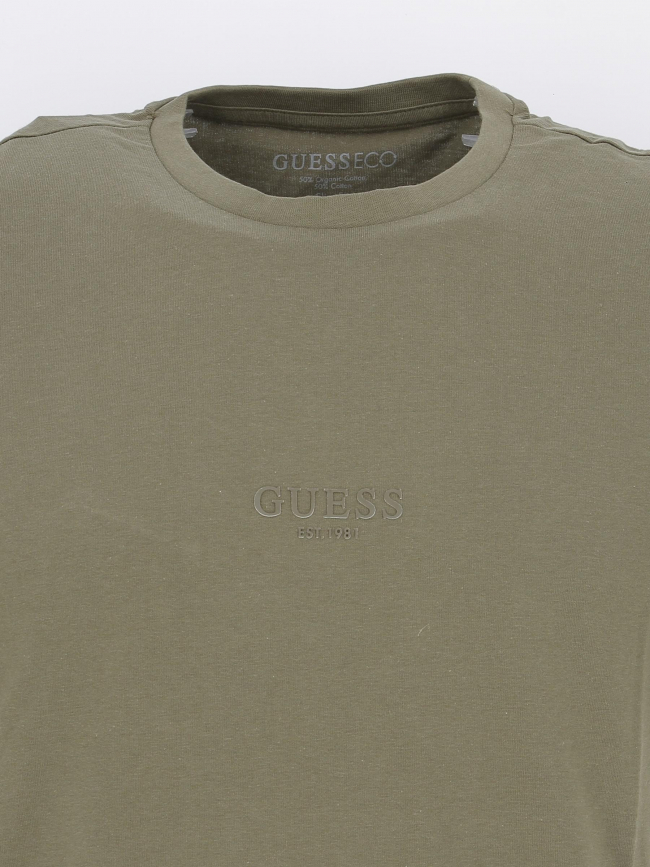 T-shirt aidy éco kaki homme - Guess