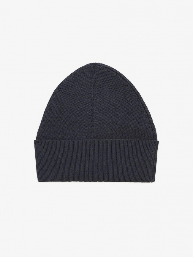 Bonnet uni logo bon bleu marine homme - Serge Blanco