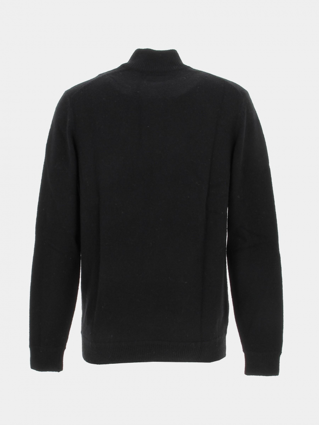 Pull col zippé en laine essential logo noir homme - Superdry