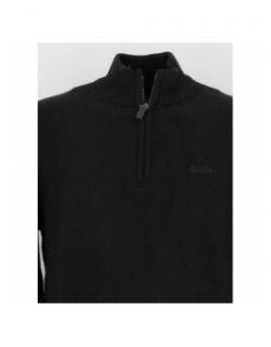 Pull col zippé en laine essential logo noir homme - Superdry