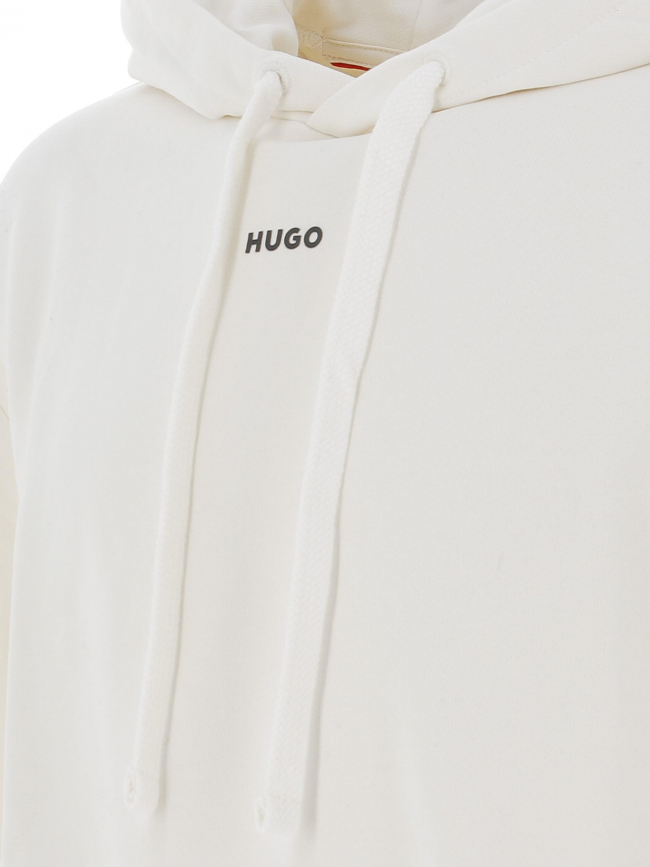 Sweat à capuche dapo blanc homme - Hugo