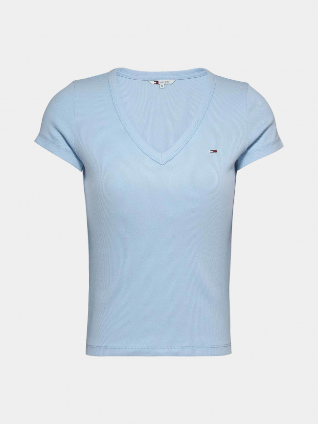 T-shirt slim essential bleu femme - Tommy Jeans