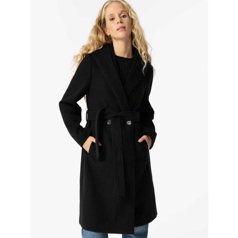 Manteau à capuche colusion noir femme - Tiffosi