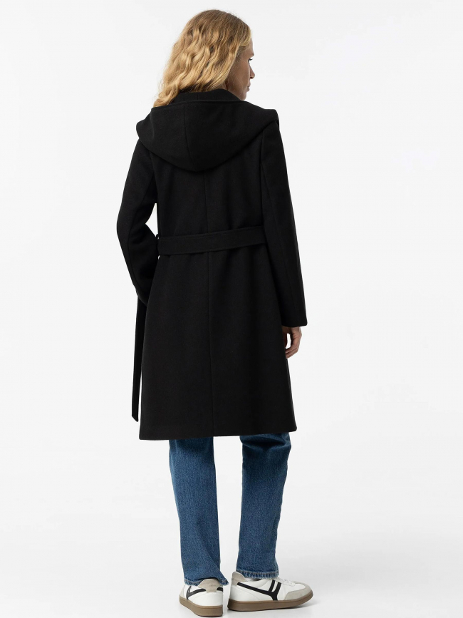 Manteau à capuche colusion noir femme - Tiffosi
