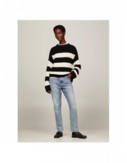 Pull rayures cardi noir femme - Tommy Hilfiger
