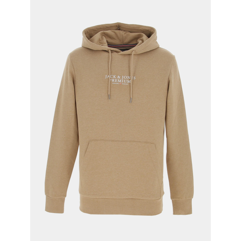 Sweat à capuche archie marron homme - Jack & Jones