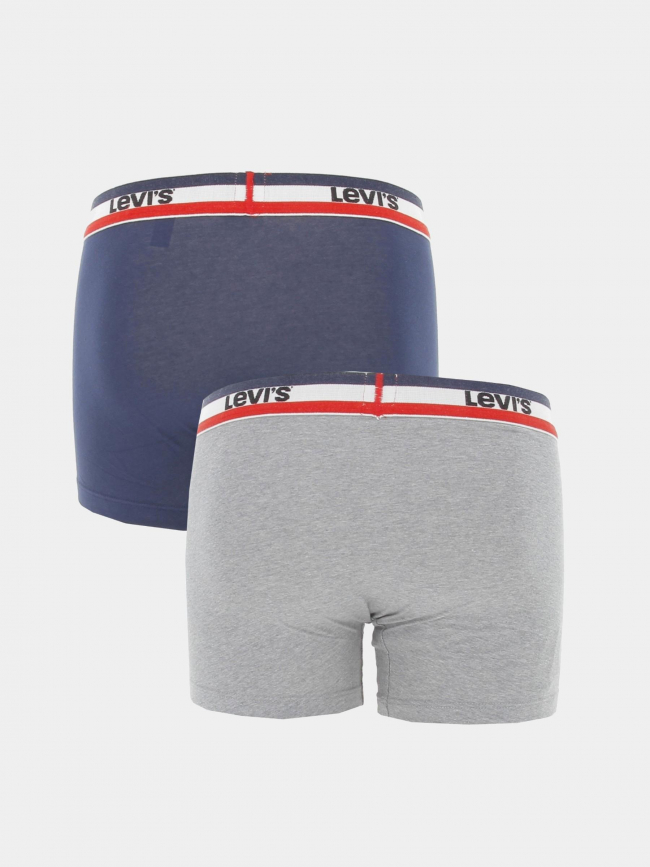 Pack 2 boxers sportswear bleu marine gris homme - Levi's