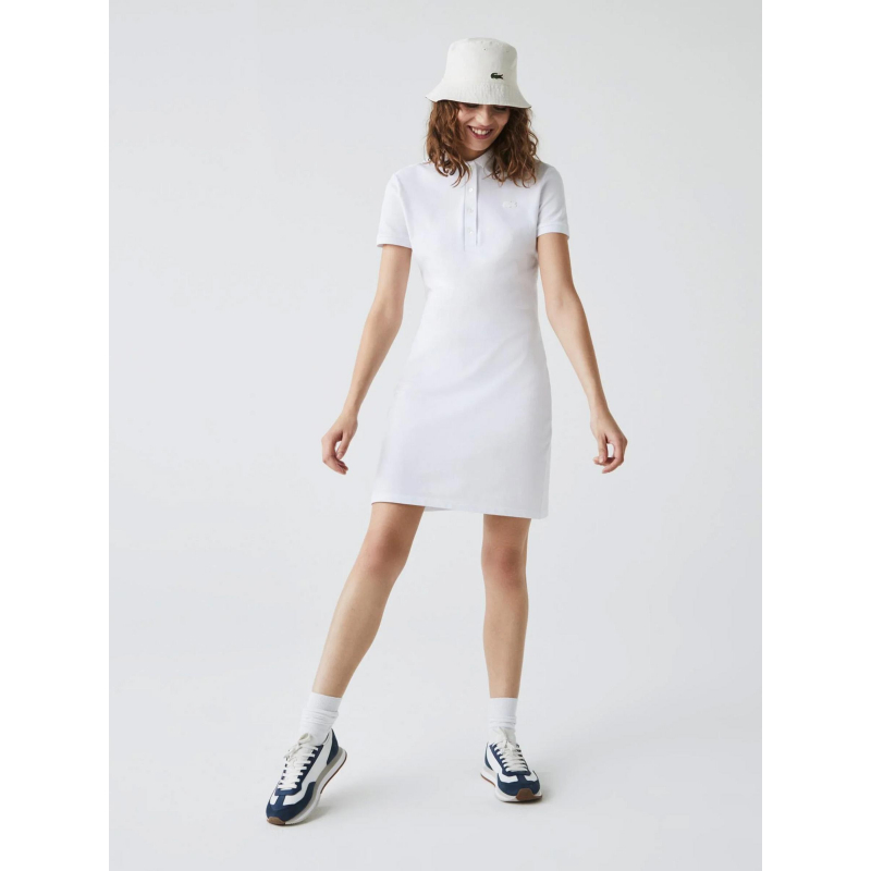Robe polo core essentials blanc femme - Lacoste