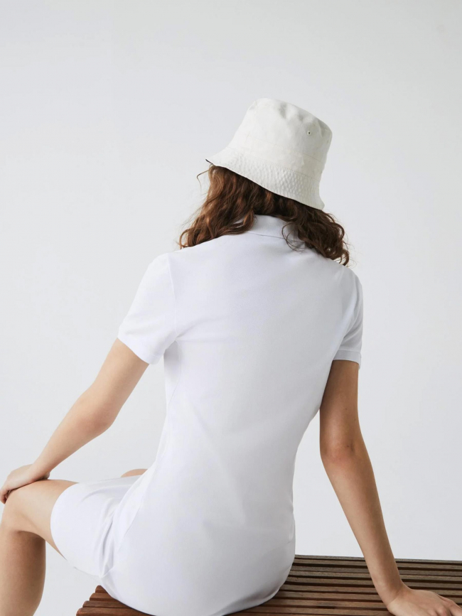 Robe polo core essentials blanc femme - Lacoste