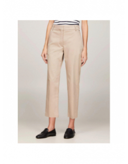 Pantalon chino blend beige femme - Tommy Hilfiger