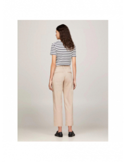 Pantalon chino blend beige femme - Tommy Hilfiger