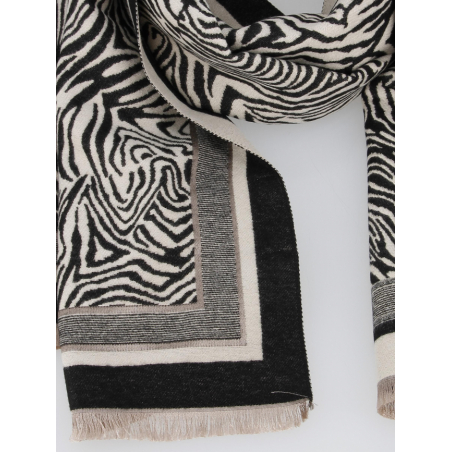 Écharpe Morgan 232-5clyde2 Noir - Accessoire Mode Pour Homme Ou Femme, Laine Ou Acrylique, Hiver