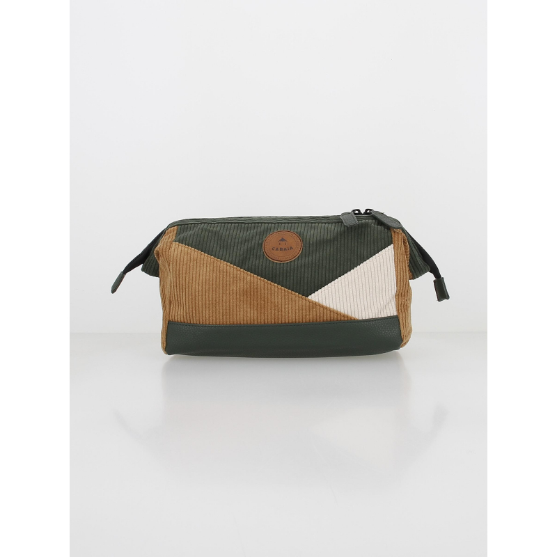 Trousse de toilette rue bab azoun velours vert - Cabaïa