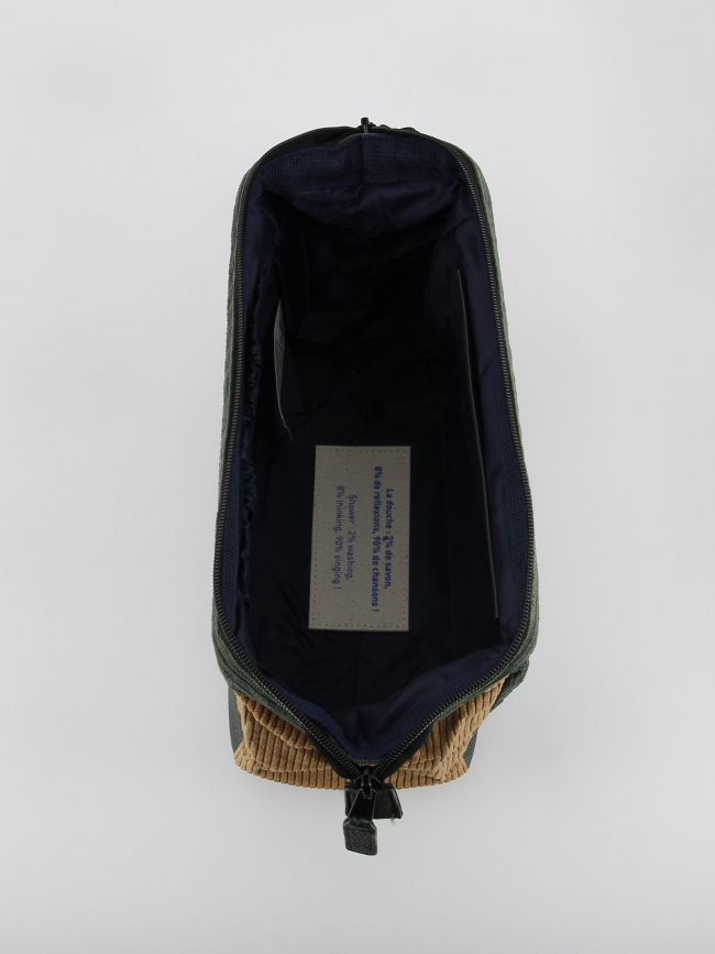 Trousse de toilette rue bab azoun velours vert - Cabaïa