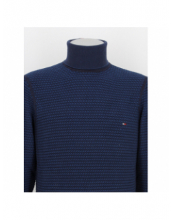 Pull 2 tone structure bleu homme - Tommy Hilfiger