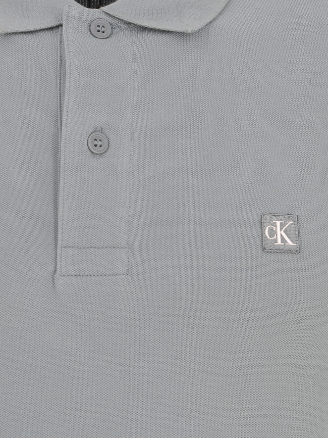 Polo embro badge bleu homme - Calvin Klein Jeans