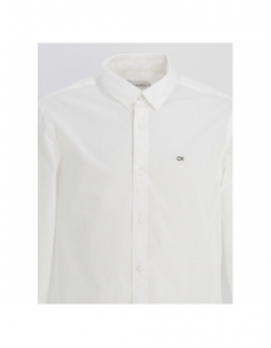 Chemise poplin stretch slim blanc homme - Calvin Klein