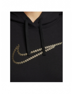 Sweat à capuche nsw club shine doré noir femme - Nike