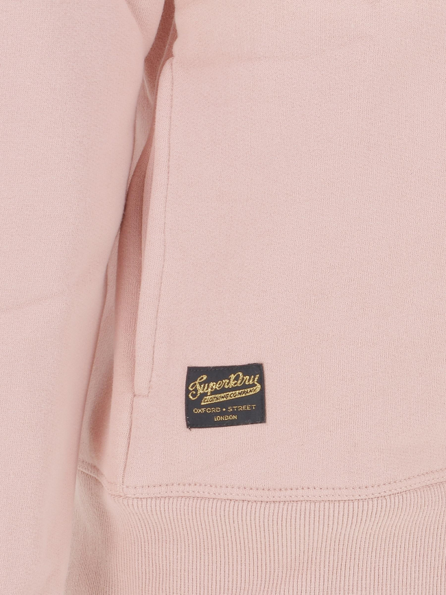 Sweat à capuche metallic logo rose femme - Superdry