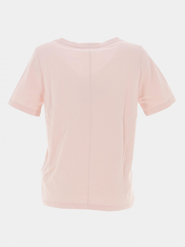 T-shirt col v regular rose femme - Tommy Hilfiger