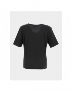 T-shirt col v uni logo noir femme - Lacoste