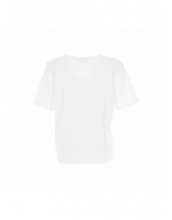 T-shirt uni logo blanc femme - Lacoste