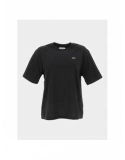 T-shirt uni logo noir femme - Lacoste
