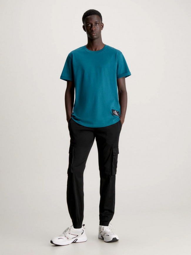 Pantalon cargo skinny washed noir homme - Calvin Klein Jeans