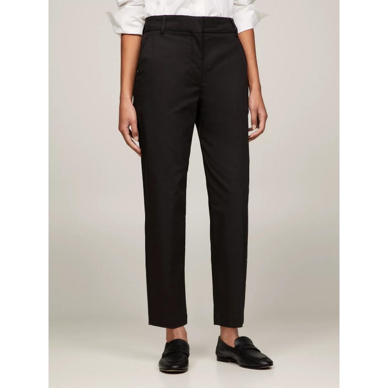 Pantalon chino blend droit noir femme - Tommy Hilfiger