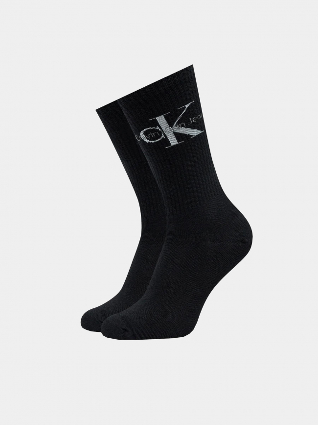 Coffret 4 paires de chaussettes blanc noir homme - Calvin Klein