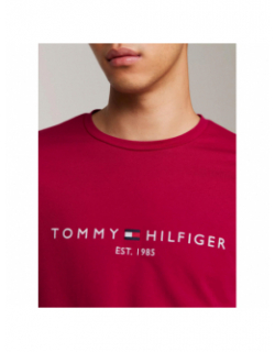 T-shirt tommy logo bordeaux homme - Tommy Hilfiger