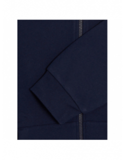Sweat à capuche zippé core solid bleu marine homme - Lacoste