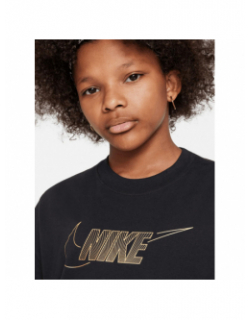 T-shirt crop nsw boxy logo doré noir fille - Nike