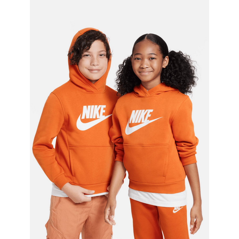 Sweat à capuche nsw club orange enfant - Nike