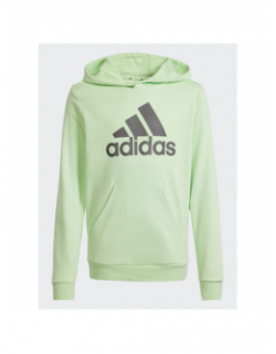 Sweat à capuche big logo vert enfant - Adidas