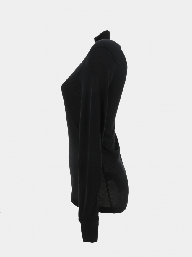 T-shirt thermique active col montant zippé noir femme - Odlo