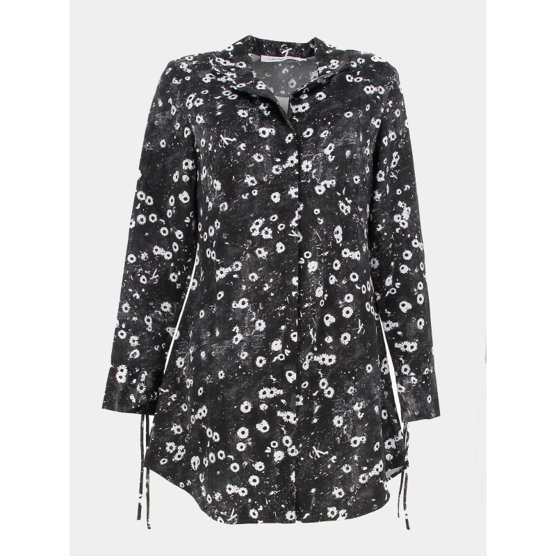 Robe diner floral noir femme - Calvin Klein Jeans