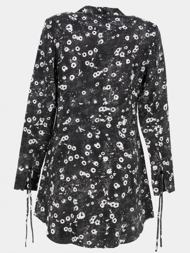 Robe diner floral noir femme - Calvin Klein Jeans