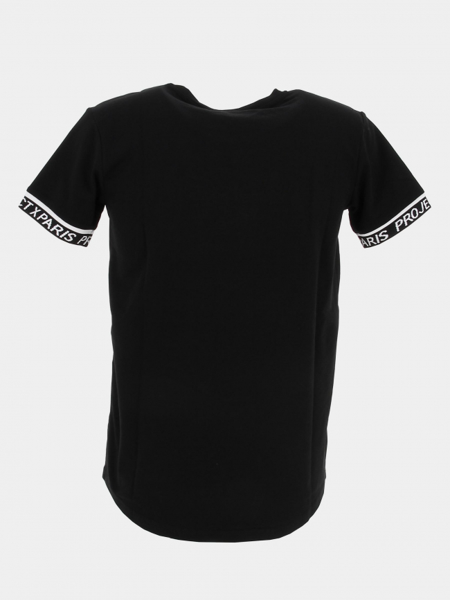 T-shirt logo brodé noir garçon - Project X Paris