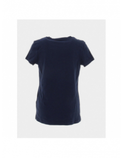 T-shirt éco paillettes doré bleu marine fille - Guess