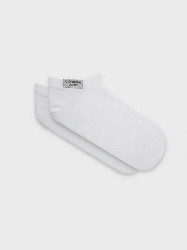 Pack 2 paires de chaussettes patch blanc femme - Calvin Klein Jeans
