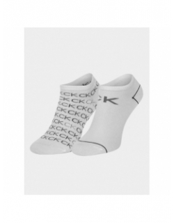 Pack 2 paires de chaussettes all over blanc femme - Calvin Klein
