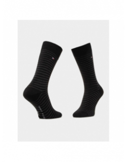 Pack 2 paires de chaussettes rayures noir homme - Tommy Hilfiger