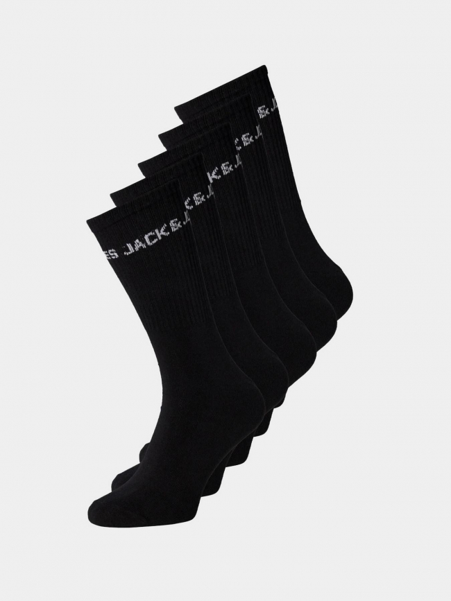 Pack 5 paires de chaussettes basic noir homme - Jack & Jones
