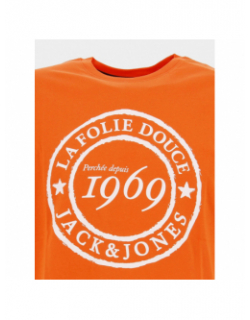 T-shirt la folie douce 23 orange homme - Jack & Jones