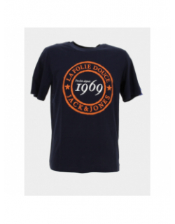 T-shirt folie douce 23 bleu marine orange homme - Jack & Jones